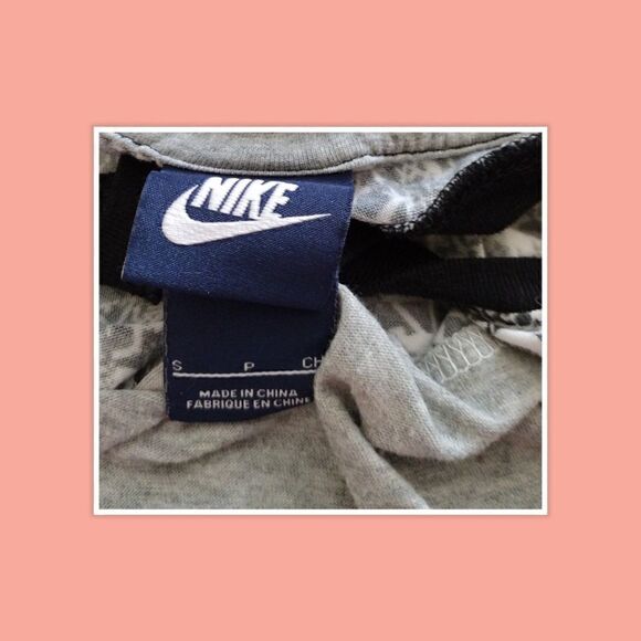 Nike S/P raserback tank. Black and grey geometric pattern top and solid grey - Picture 4 of 4